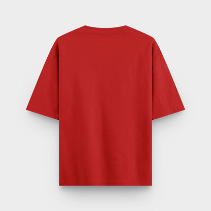 Make a Statement (Yeah Right!): Oversized Tee in Fiery Red