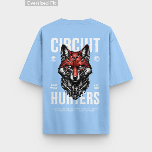 Comfort Meets Exploration: The Circuit Wolf Hunters oversized Tee
