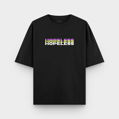 Conquer Challenges in Style with the Black Hopeless Graphic Oversized T-Shirt